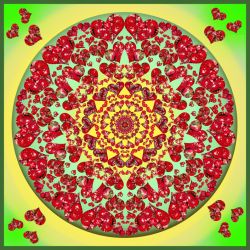 love is a fountain of energy - 60x60cm (mandala 22n)