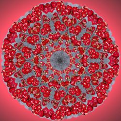 herzentanz im schneegestöber - 60x60cm (mandala 22c)